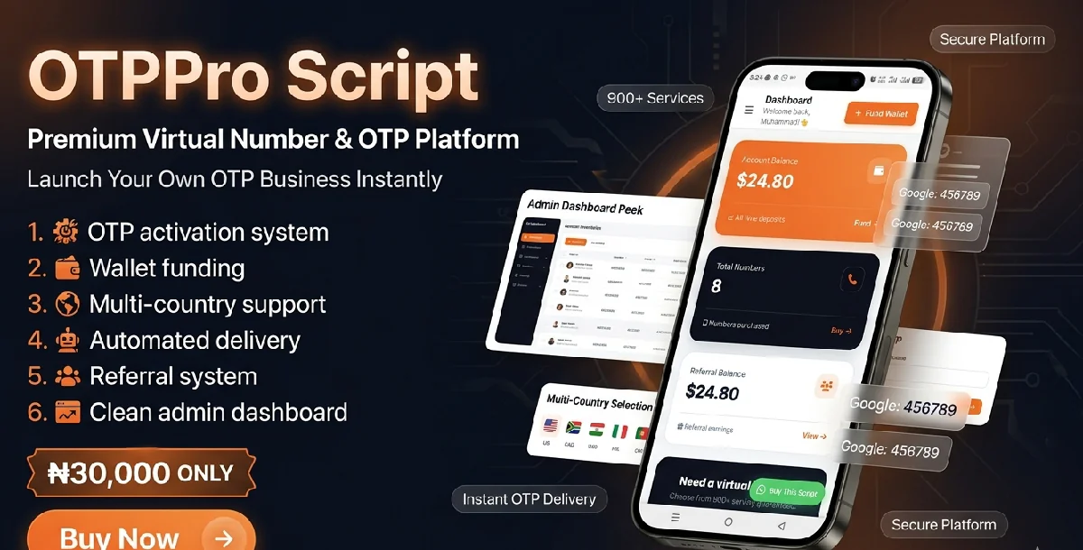 OTP Pro - Virtual Number Script